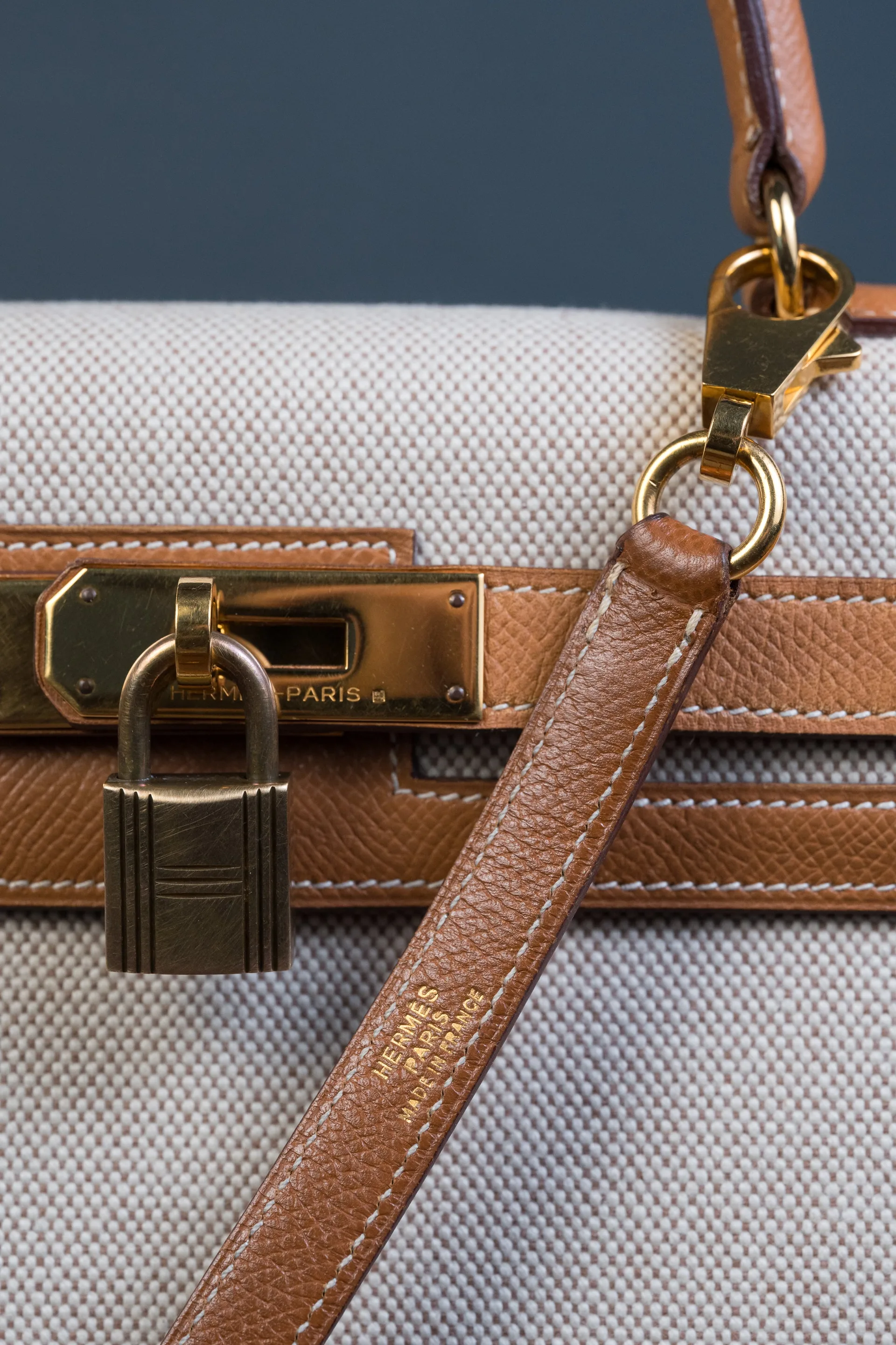 Hermès Kelly 28 Toile Ash 2000s 3